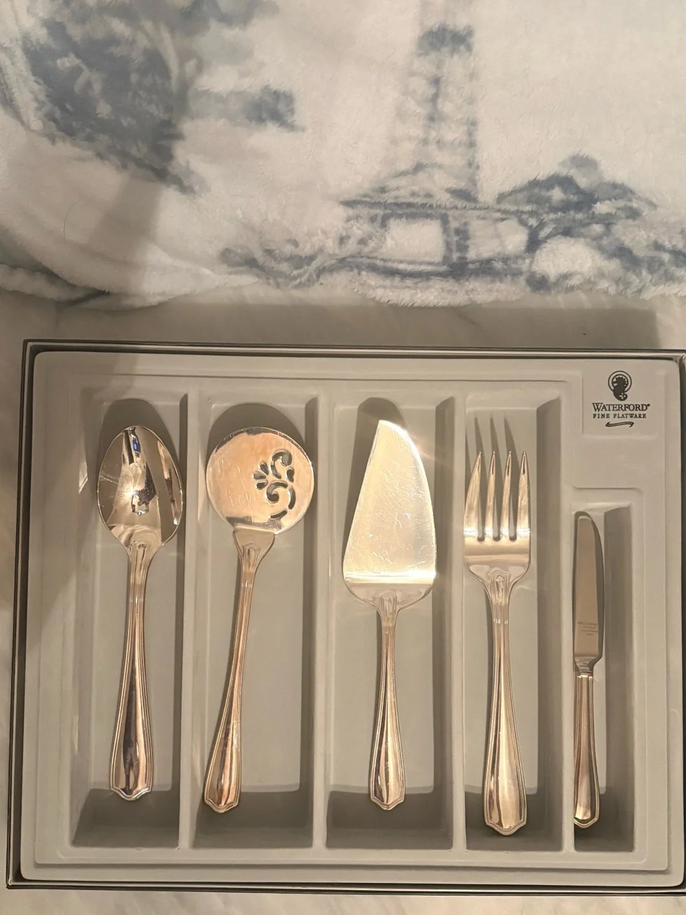 Waterford Keswick 5-Pc Silverplate Hostess Serving Set w/ Original Box
